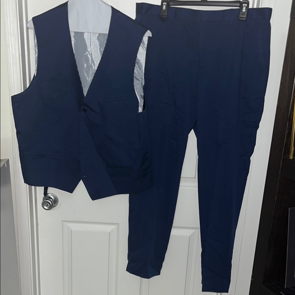 Express Deep Blue Suit Vest and Trousers